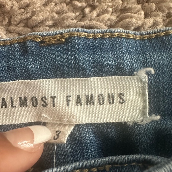 Women's Distressed Blue Jeans - Picture 2 of 3